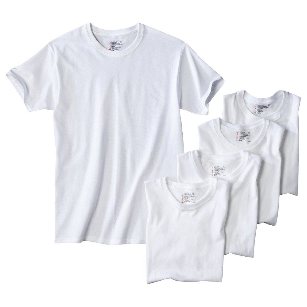 Hanes Men's 5pk Crew Neck T-Shirts With Fresh IQ - XXL- White | Target