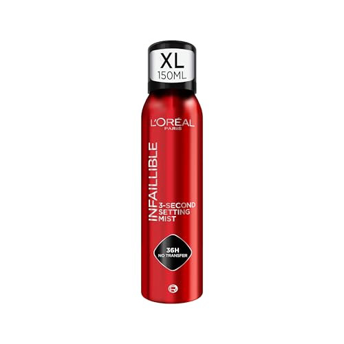 L'Oréal Paris Setting Spray XL, Infallible 3-Second Setting Mist for Face, Up To 36 Hour Makeup Wear, Fixing Spray, Waterproof and Sweatproof, Transfer-proof and Non-sticky 150ml | Amazon (UK)