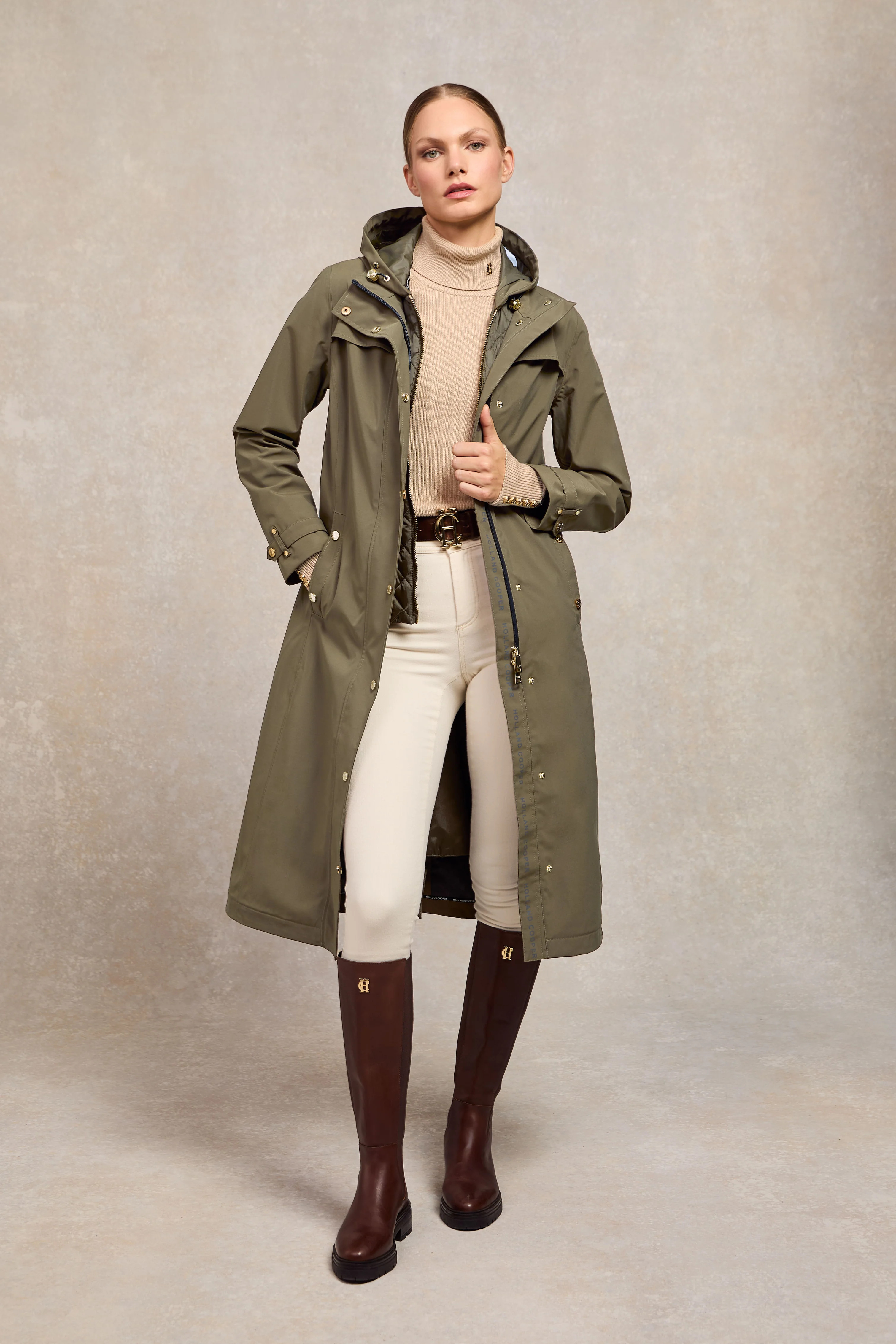 Folgate Rain Coat (Soft Khaki) | Holland Cooper