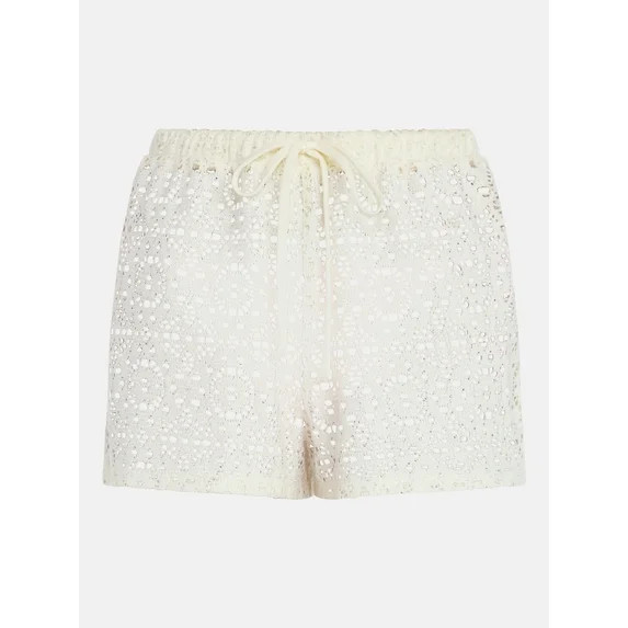 No Boundaries Crochet Shorts Coverup, Women’s XXS-XXL | Walmart (US)