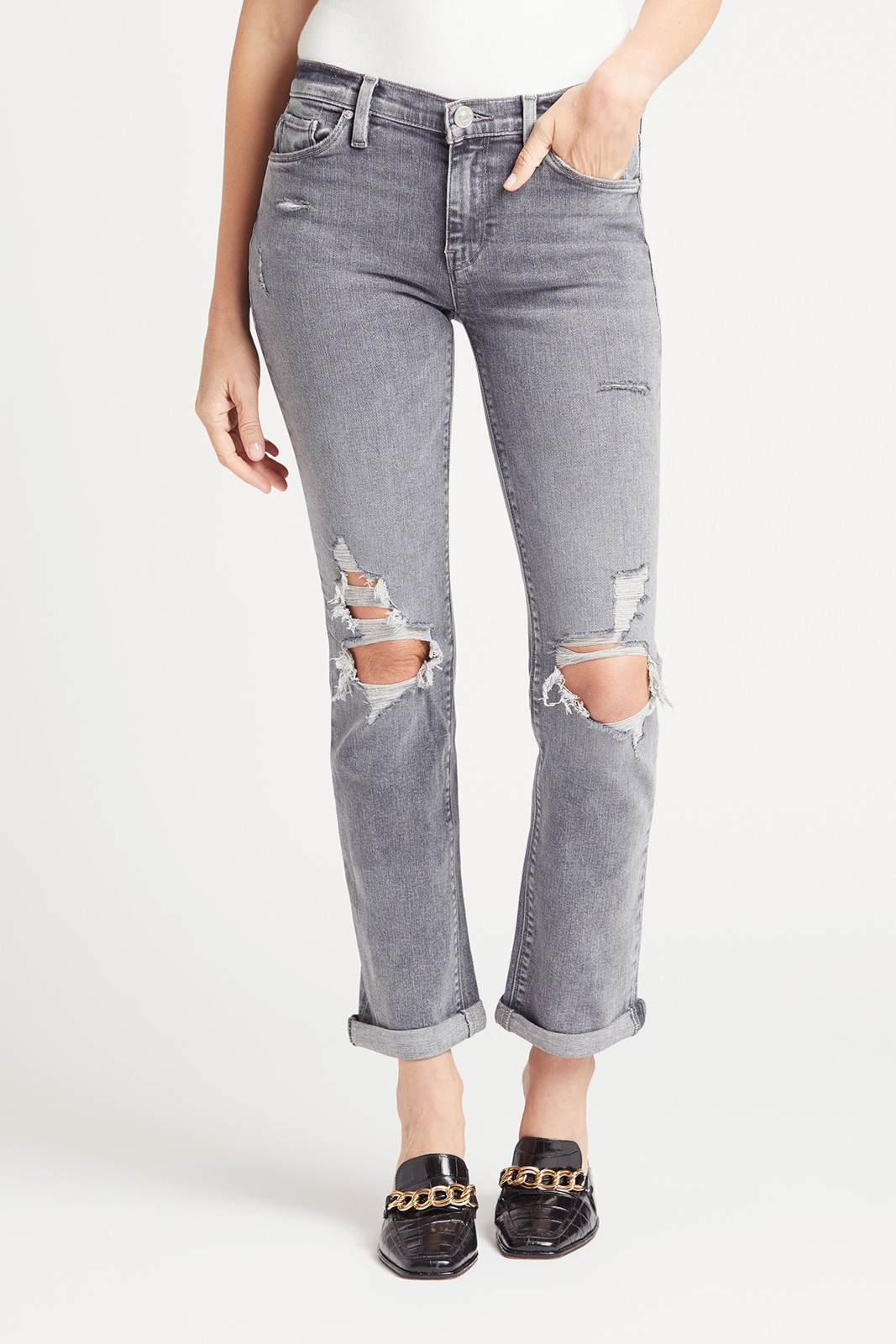 HUDSON Nico Midrise Straight with Roll | EVEREVE | Evereve