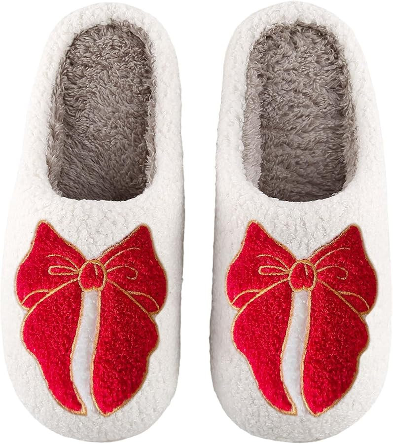 Womens Mens Slippers Retro Memory Foam Cute Cartoon Plush Fluffy Warm Fur Lined slippers Indoor H... | Amazon (US)