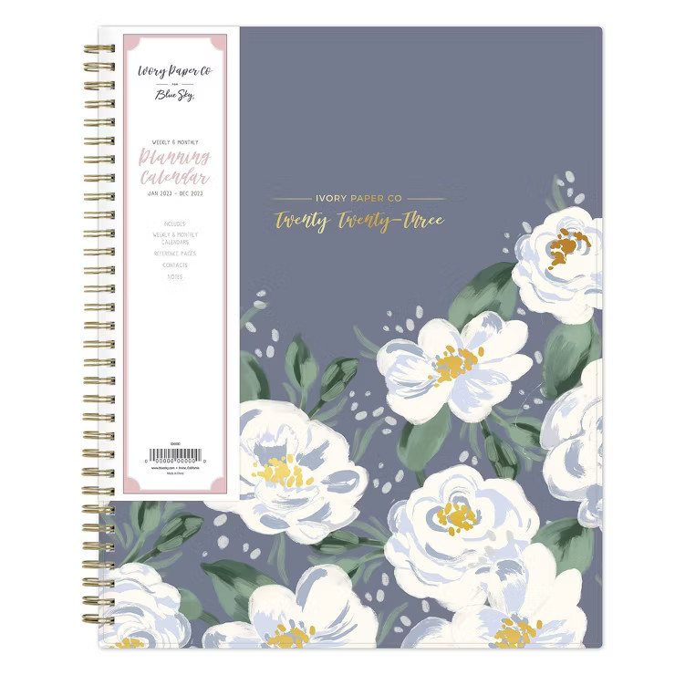 2023 Planner 8.5"x11" Weekly/Monthly Celine Navy - Ivory Paper Co | Target
