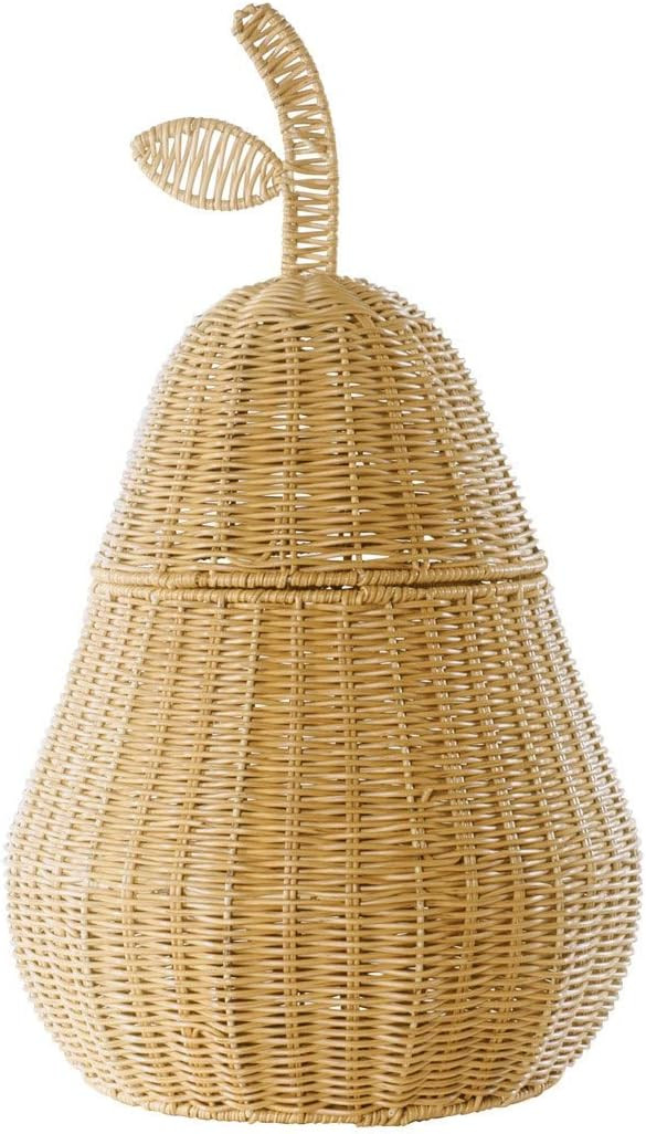 Kaplan Early Learning Pear Washable Wicker Floor Basket | Fruit-Shaped Woven Rattan Storage Bin |... | Amazon (US)