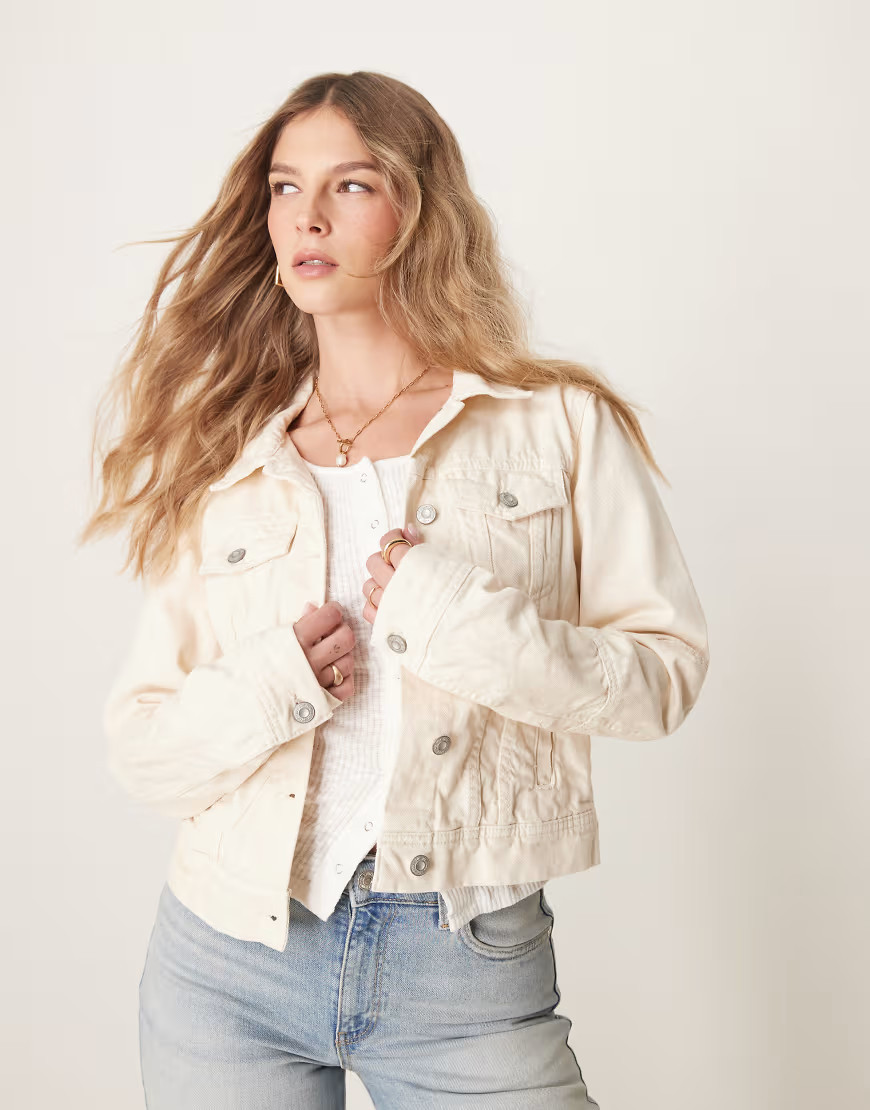 Chaqueta vaquera color crudo Rumors de Free People-Blanco | ASOS (Global)
