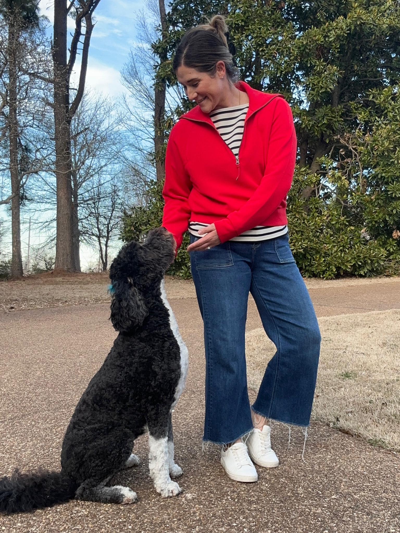 Who’s got their red on Tonight!? You’ll want to wear this pullover every day. 💕

Jeans from CJLA

#sosoft #airessentials 

#LTKGiftGuide #LTKMostLoved #LTKstyletip