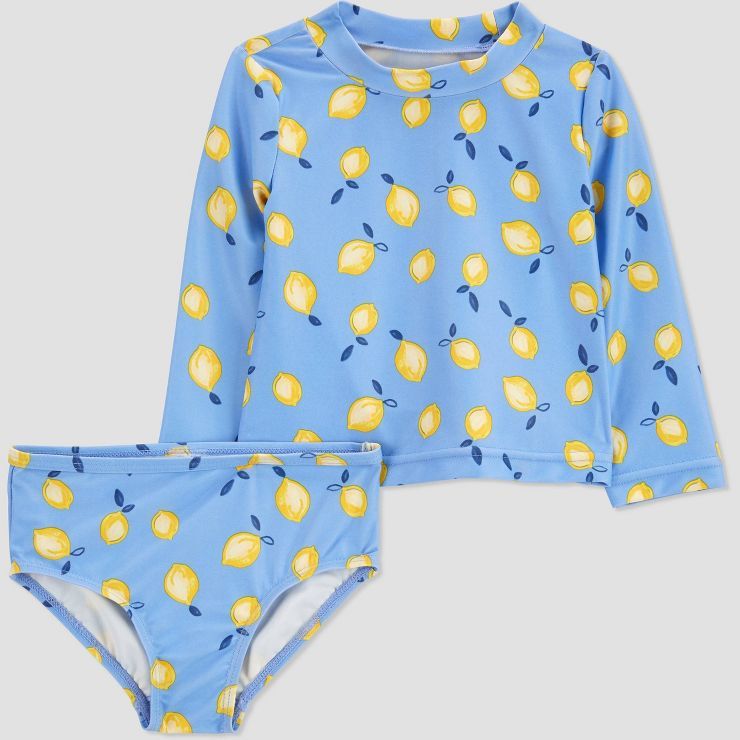 Carter's Just One You® Baby Girls' 2pc Lemon Rash Guard Set - Yellow | Target