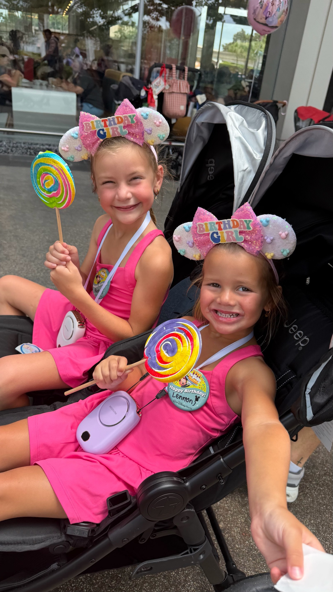 Birthday girls at Disney in matching pink sets 🩷🎂🍭 The cutest matching birthday outfits for sisters, Disney birthday ideas, and comfy theme park outfits for kids all in one day. These bright pink romper sets were perfect for walking around Disney while still looking adorable for photos. Linked all the Disney birthday accessories and matching girls outfits in my LTK! #DisneyBirthday #DisneyWorld #MatchingSisters #KidsDisneyOutfits #DisneyStyle #BirthdayGirl #DisneyMom #FamilyDisneyTrip #GirlsMatchingOutfits #ThemeParkOutfit #KidsFashion #MomLife #DisneyAesthetic #LTKFamily #LTKKids #SummerOutfits #DisneyWithKids #DisneyAccessories #MatchingSets #DisneyPhotoIdeas

#LTKKids #LTKTravel #LTKfoodie