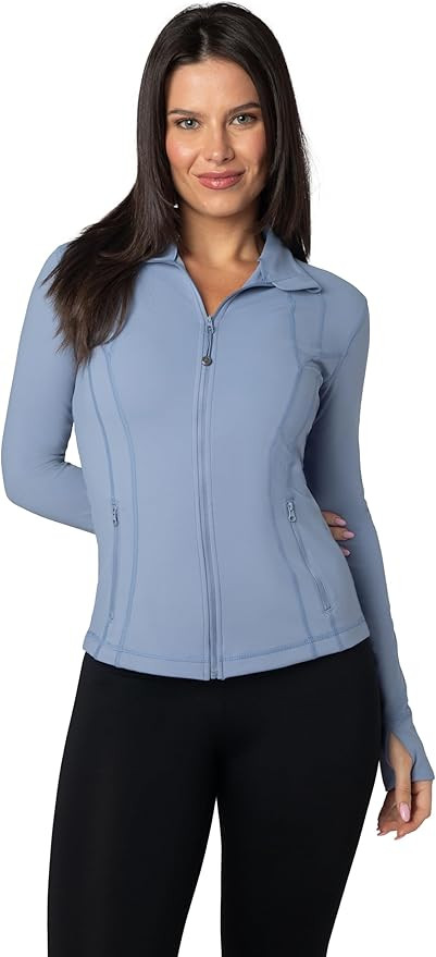 90 Degree By Reflex Women’s Lightweight, Full Zip Running Track Jacket | Amazon (US)