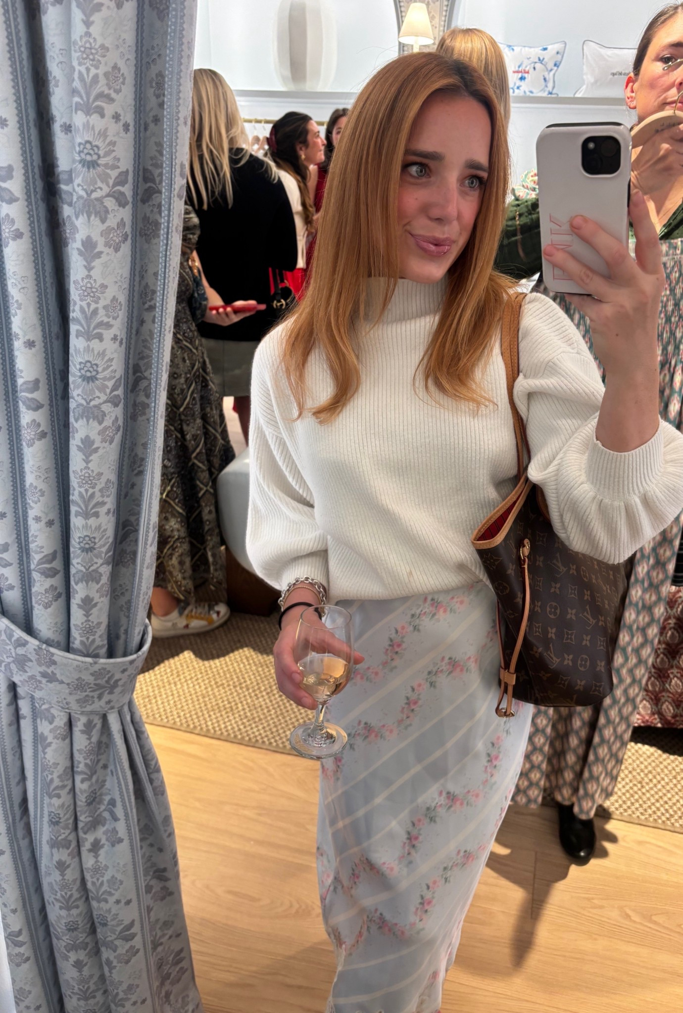 Hill House Home Wilmette opening day! Wearing this adorable skirt from Loveshackfancy paired with a white sweater and pink sneakers! 

#LTKBeauty #LTKSeasonal #LTKStyleTip
