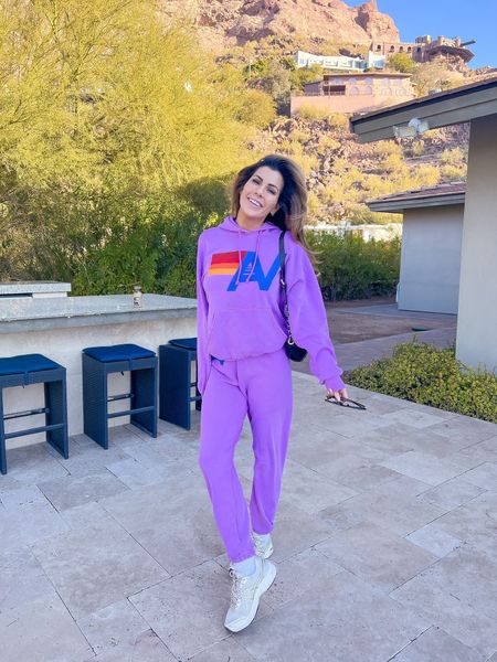Wearing a size small in hoodie and sweatpants! 

@nordstrom #nordstrompartner

Loungewear, matching set, aviator nation, women’s hoodie, women’s joggers, casual outfit, ASICS, Emily Ann Gemma 

#LTKstyletip