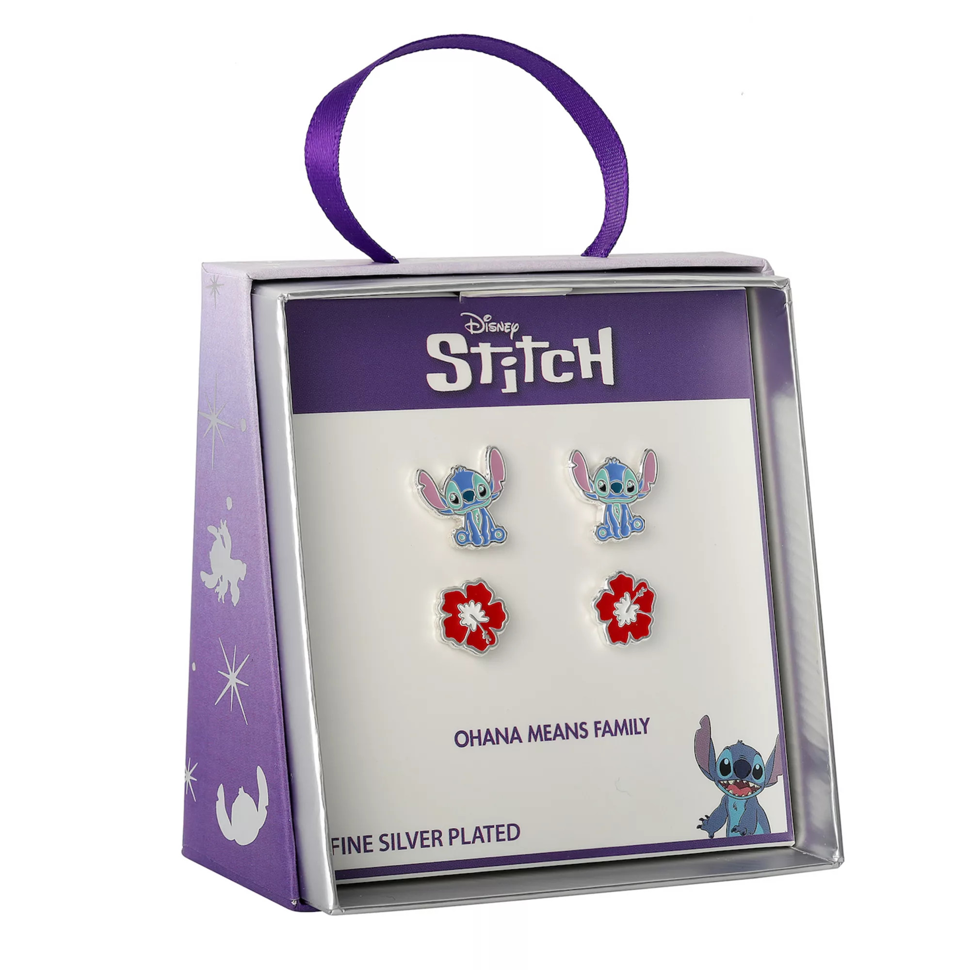 Disney's Lilo & Stitch Silver Plated Stud Earring Set | Kohl's