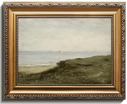 Vintage Gold Framed Fall Landscape Canvas Wall Art - Rustic Farmhouse Decor, Framed Wall Decor for Living Room, Bedroom, Office & Bathroom Vintage Home Decor - 9x12Inch | Amazon (US)