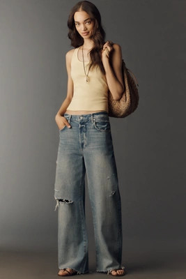 PAIGE Arellia Skimmer High-Rise Wide-Leg Jeans | Anthropologie (US)