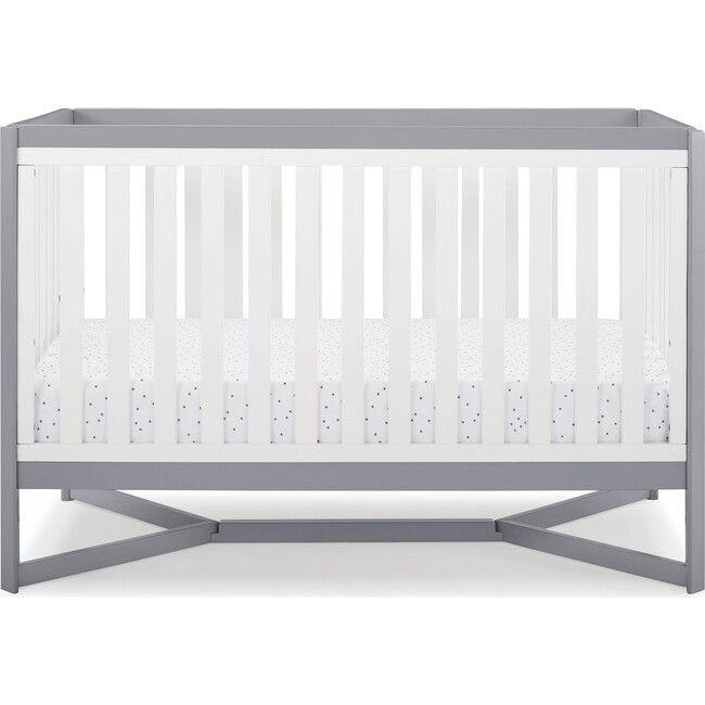 Delta Children | Tribeca 4-In-1 Baby Convertible Crib, White & Grey | Maisonette | Maisonette