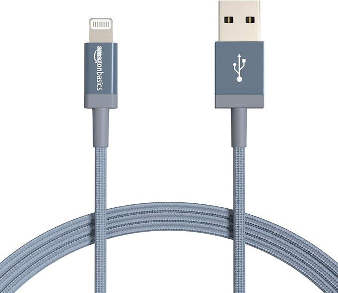 Amazon Basics Nylon USB-A to Lightning Cable Cord, MFi Certified Charger for Apple iPhone, iPad, ... | Amazon (US)