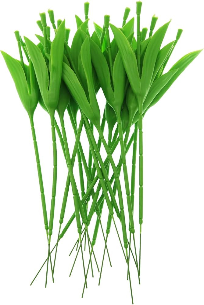 yyangz 20PCS Tulip Stem and Leaves One Piece Branch Simulation Tulip Stem and Leaves Simulation F... | Amazon (US)