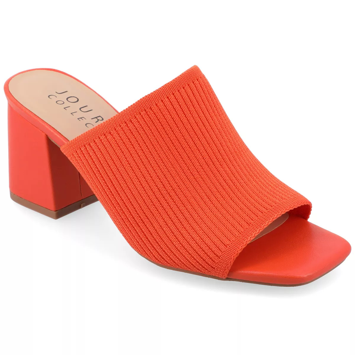 Journee Collection Womens Medium and Wide Width Lorenna Open Square Toe Block Heel Sandals | Target