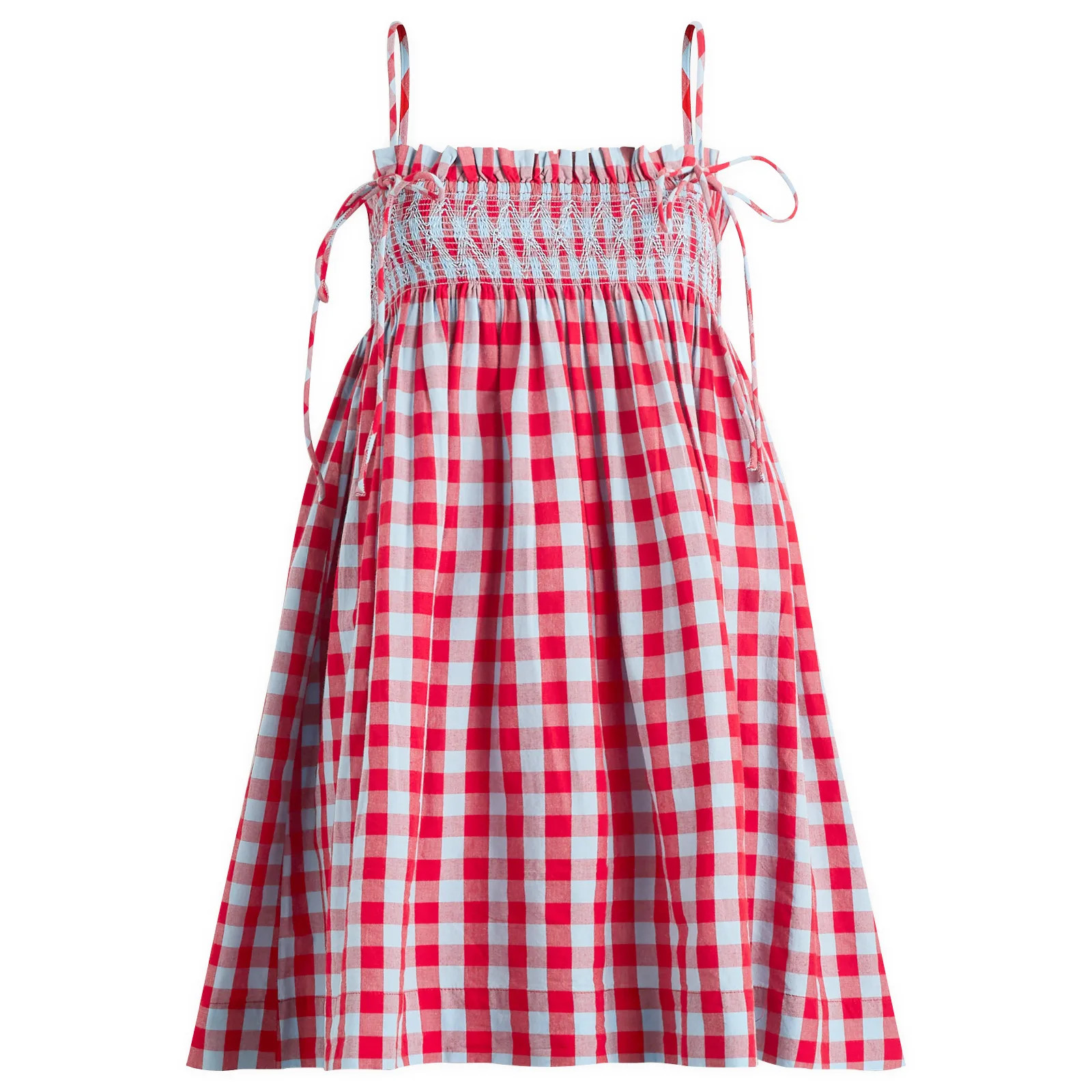 Damson Madder Women's Lilo Mini Dress in Blue/Red, Size UK 10 | END. Clothing