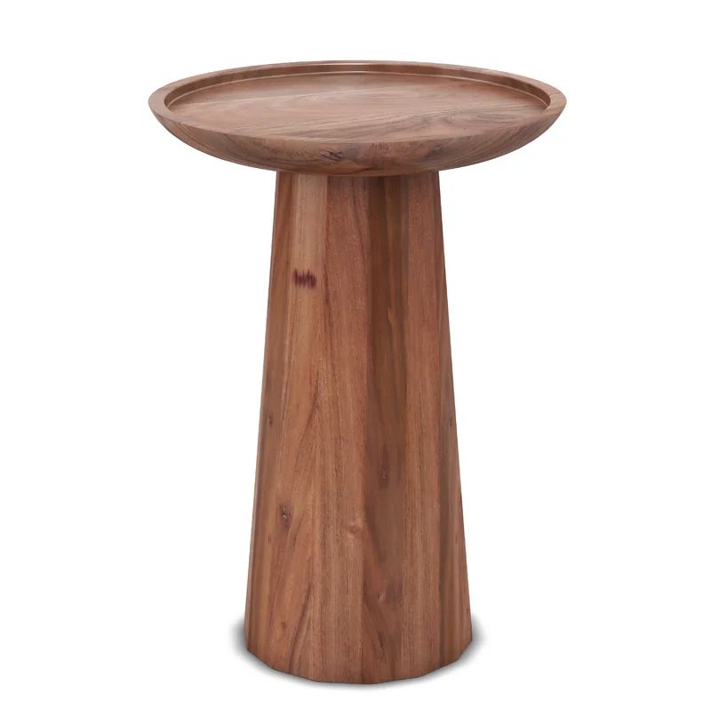 Dovercourt 18.5'' Tall Solid Wood Tray Top Pedestal End Table | Wayfair North America