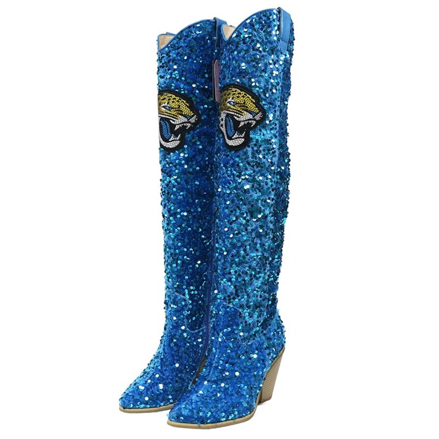 Women's Jacksonville Jaguars Cuce Over-the-Knee Sequin Boots | NFL Shop