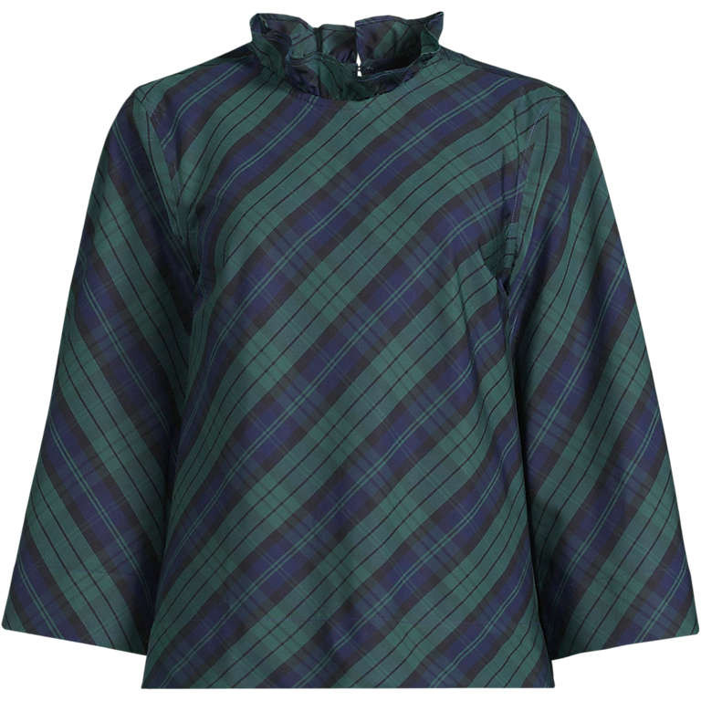 Women's 3/4 Sleeve No Iron Sleeve Ruffle Top | Lands' End (US)