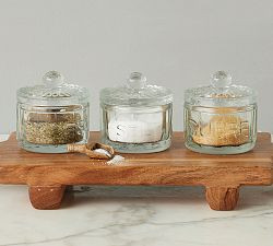 Bistro Glass Salt, Sugar, and Spice Cellar, Set of 3 | Pottery Barn (US)