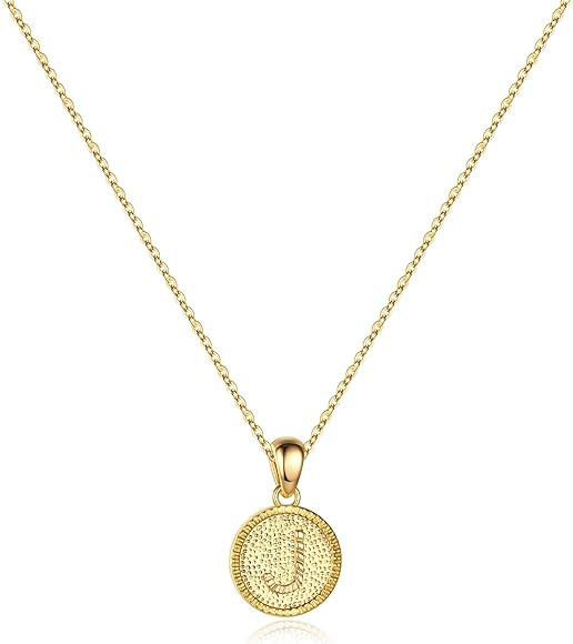 IEFSHINY Heart Initial Necklace for Women - 14K Gold Filled Dainty Heart Pendant Initial Letter N... | Amazon (US)