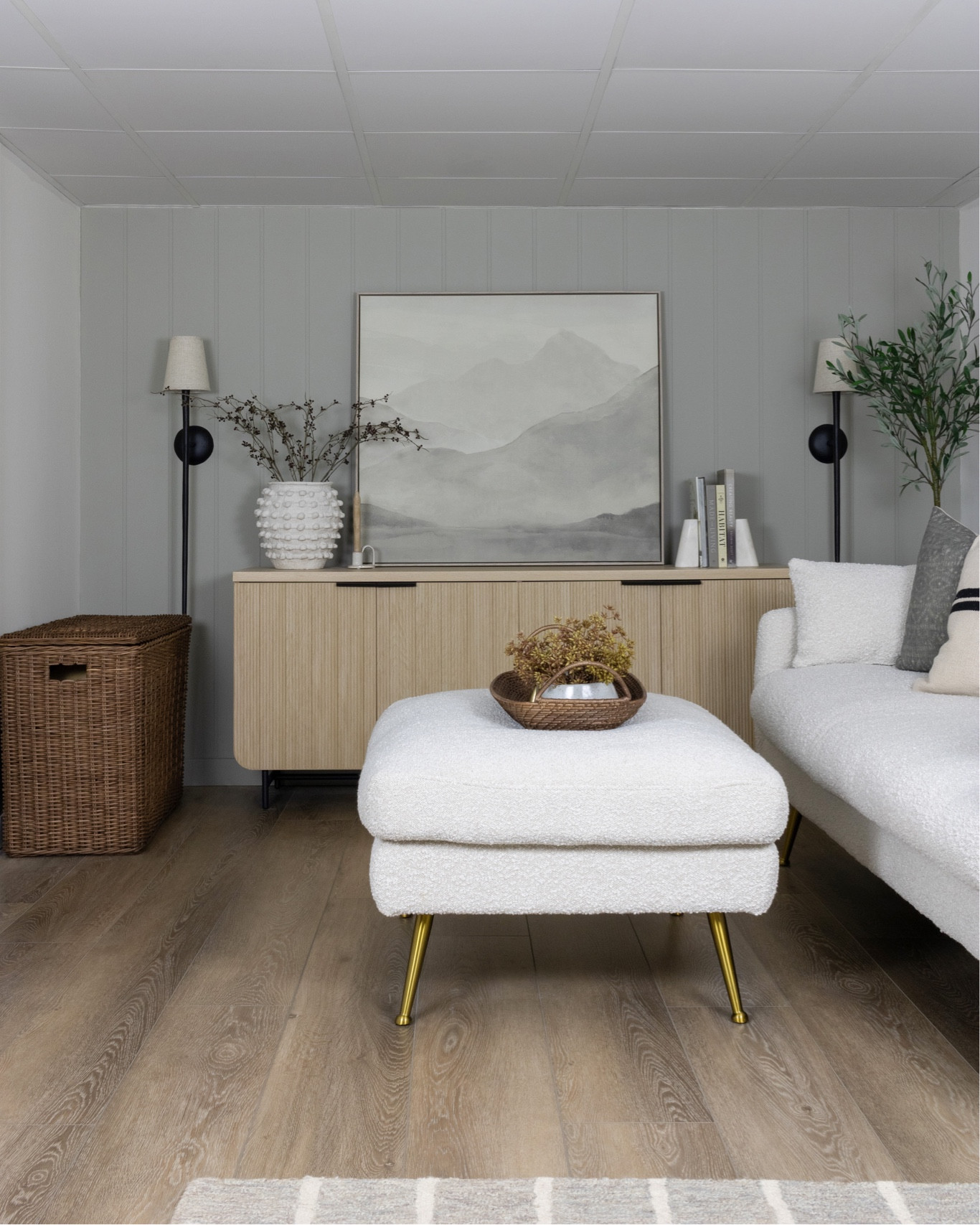 Target, studio McGee, McGee and co, amazon home, affordable home decor, faux olive tree, large wall art, storage basket, basket trunk, toy trunk, large vase, textures vase, wall sconces, pottery barn, 

#LTKunder50 #LTKunder100 #LTKhome