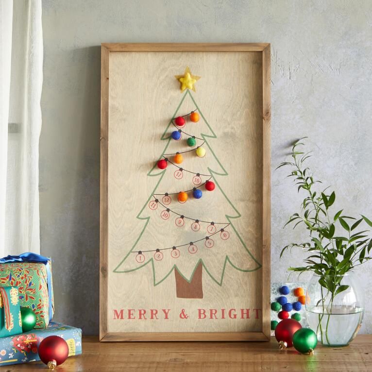merry & bright magnetic advent calendar | Sundance Catalog