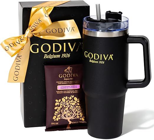 Thoughtfully Godiva Coffee Tumbler Gift Set, Includes 30oz Stainless Steel Tumbler with Handle, P... | Amazon (US)