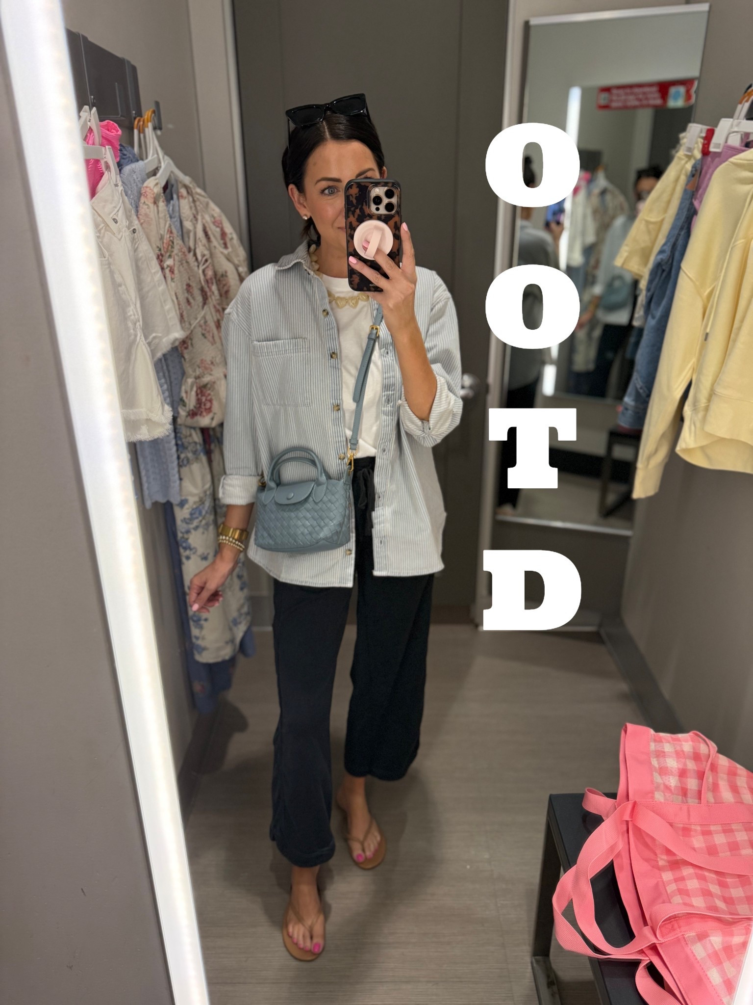 Oversized button up-xs
Tee-xs
Sweats-on sale!! Small 

#LTKootd #LTKmomlife #LTKSeasonal