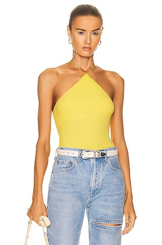 Stretch Silk Knit Halter Tank | FWRD 