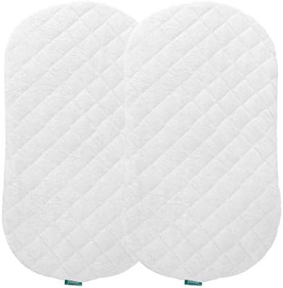 Bassinet Mattress Pad Cover（Improved Style）, Waterproof, Fit for Hourglass/Oval Bassinet Matt... | Amazon (US)