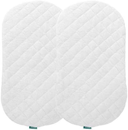 Bassinet Mattress Pad Cover（Improved Style）, Waterproof, Fit for Hourglass/Oval Bassinet Matt... | Amazon (US)