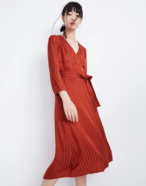 Satin Robe Wrap Dress | Madewell