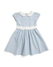 Infant And Toddler Girls Seersucker Peter Pan Collar Dress | TJ Maxx