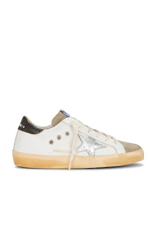 Golden Goose Super-Star Sneaker in White, Taupe, Silver, & Black from Revolve.com | Revolve Clothing (Global)
