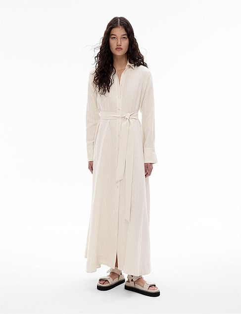 Witchery Linen Maxi Shirt Dress | David Jones | David Jones (Australia & New Zealand)