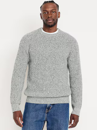 Crew-Neck Shaker-Stitch Sweater | Old Navy (US)