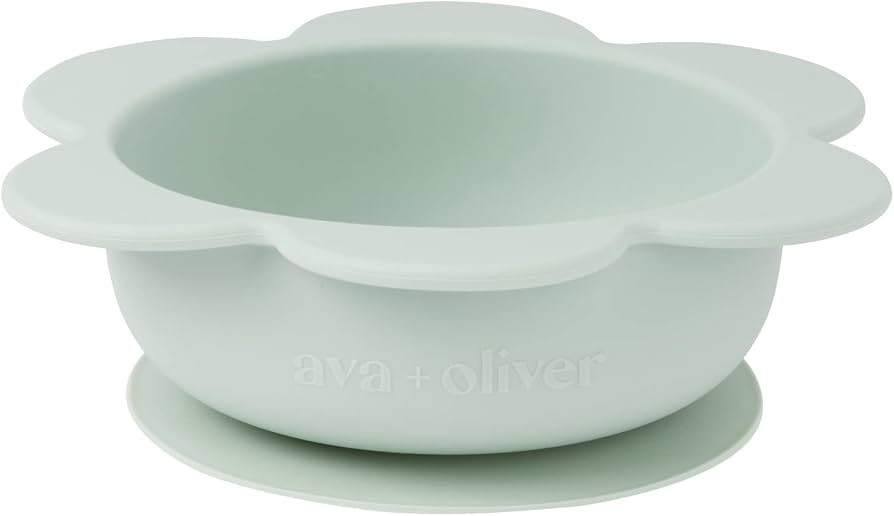 AVA + OLIVER Silcone Flower Suction Bowl | BPA-Free Non-Slip Design (Mint) | Amazon (US)