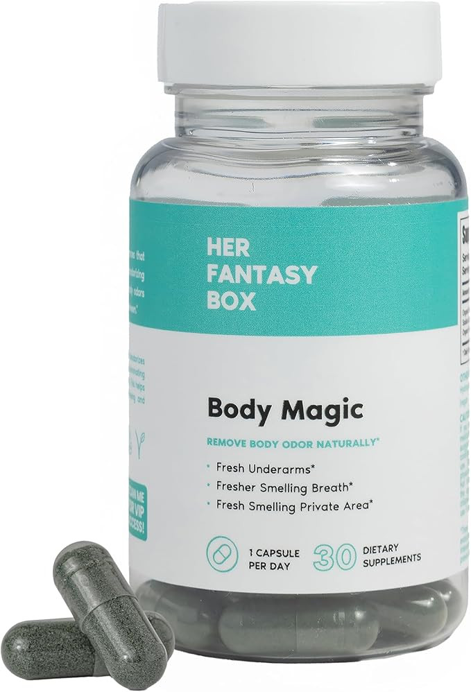 Her Fantasy Box | Body Magic | Chlorophyll Capsules - 30 Vegan Capsules for Detox, Digestion, Gut... | Amazon (US)