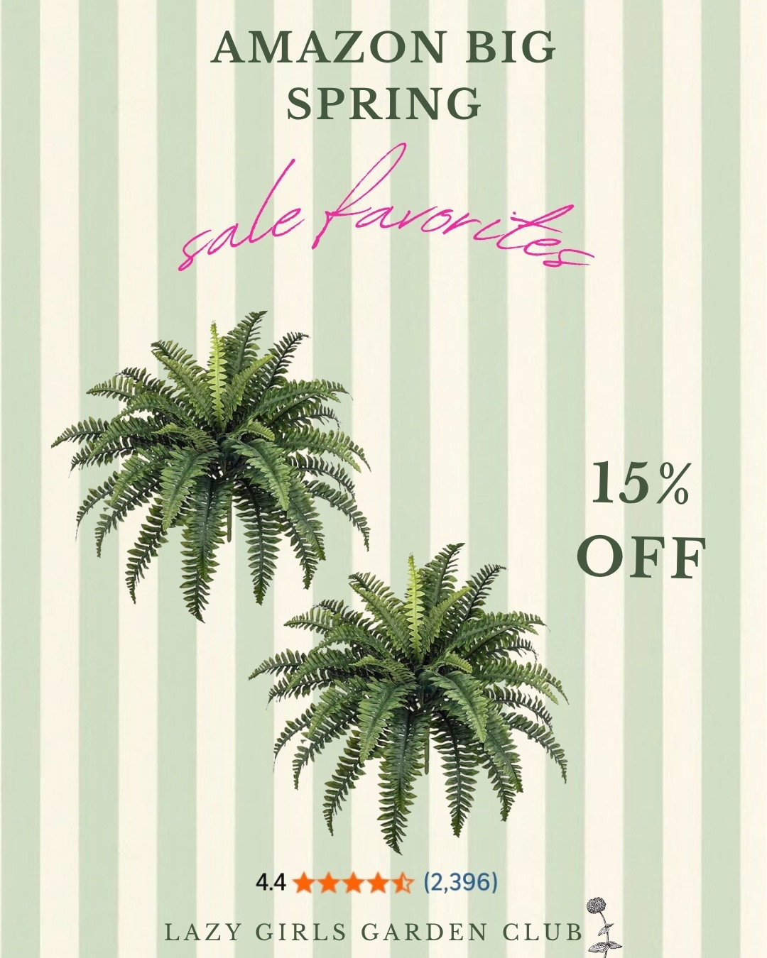 These artificial ferns have great reviews and are perfect for sprucing up your home while you’re waiting for the gardening season 🌿

#LTKSaleAlert #LTKSeasonal #LTKHome