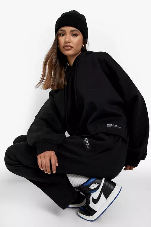 Split Hem Hooded Straight Leg Tracksuit | Boohoo.com (US & CA)