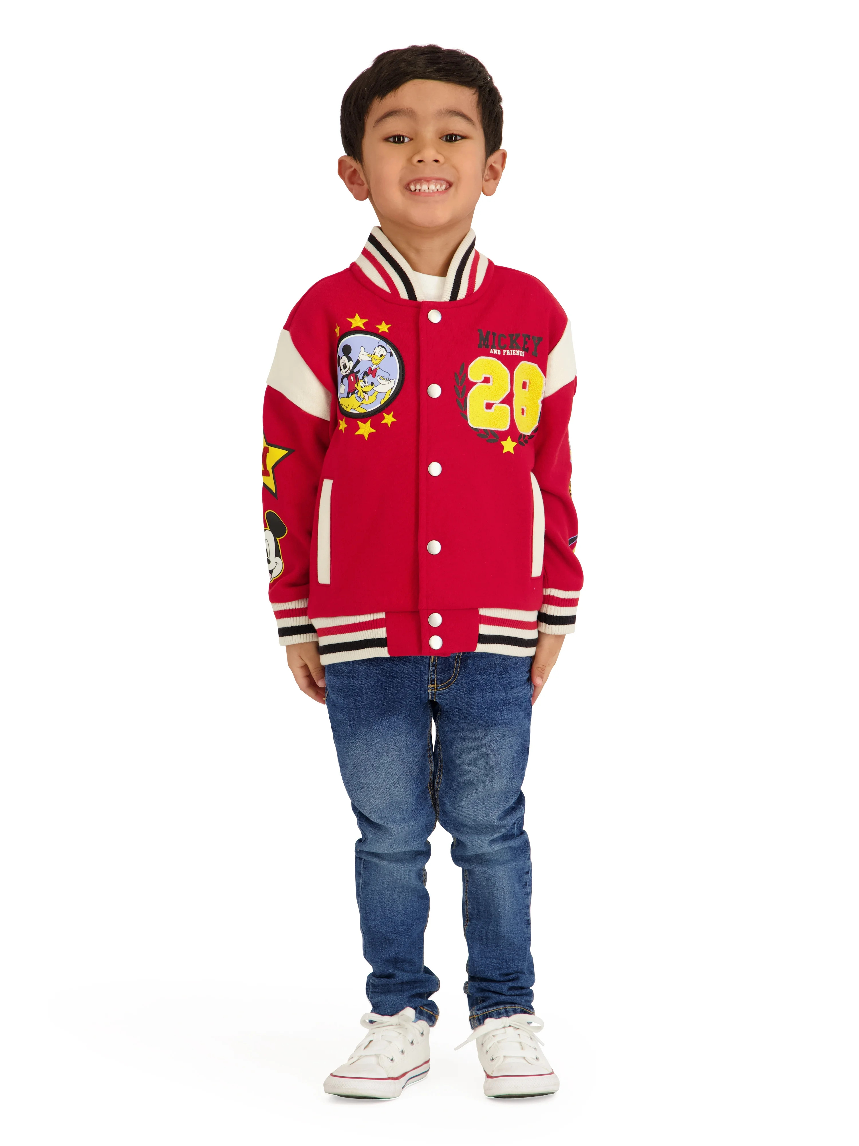 Mickey & Friends Toddler Boy Bomber Jacket, Sizes 12M-5T | Walmart (US)