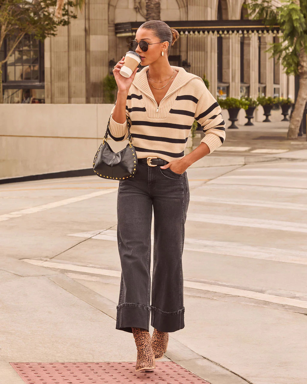 Oakley Cotton Striped Knit Pullover Sweater | VICI