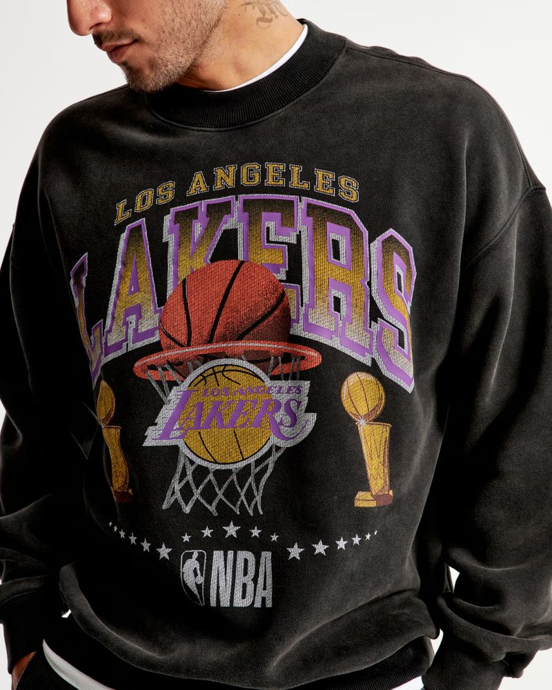 Los Angeles Lakers Graphic Crew Sweatshirt | Abercrombie & Fitch (US)