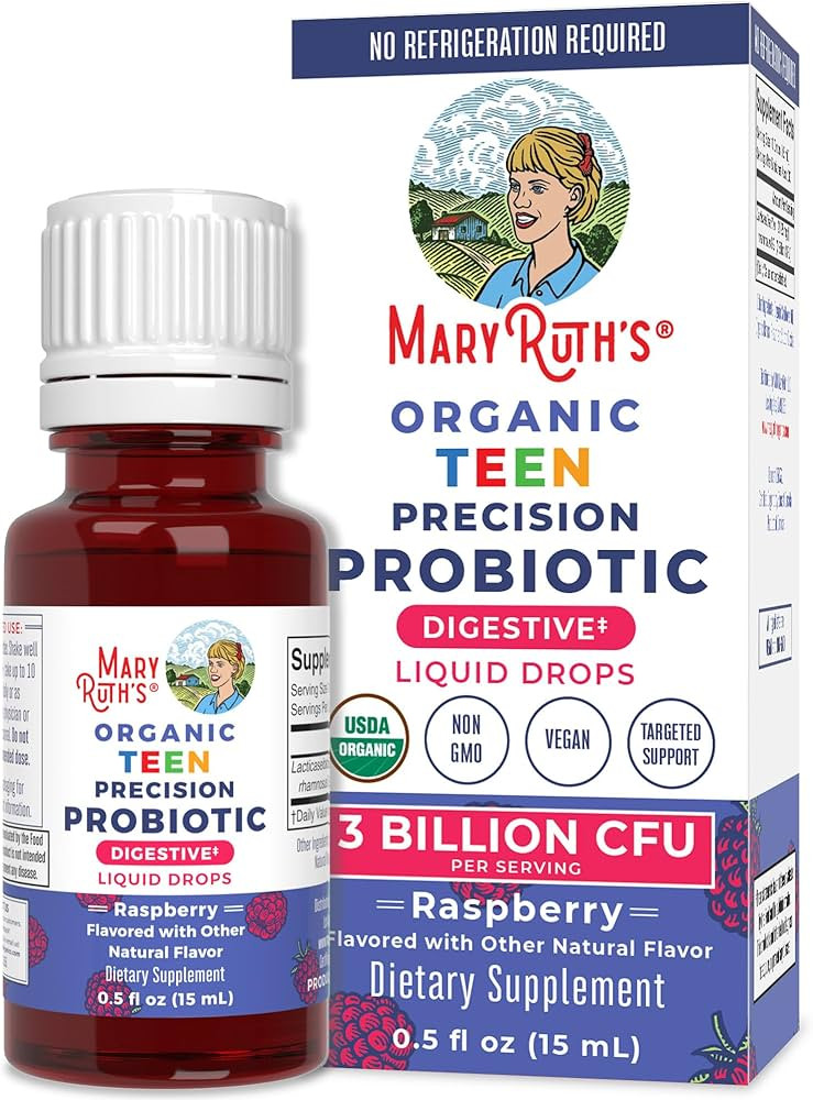 USDA Organic Liquid Probiotic Drops for Teens by MaryRuth's | Gut Health | Digestive Health | Occ... | Amazon (US)
