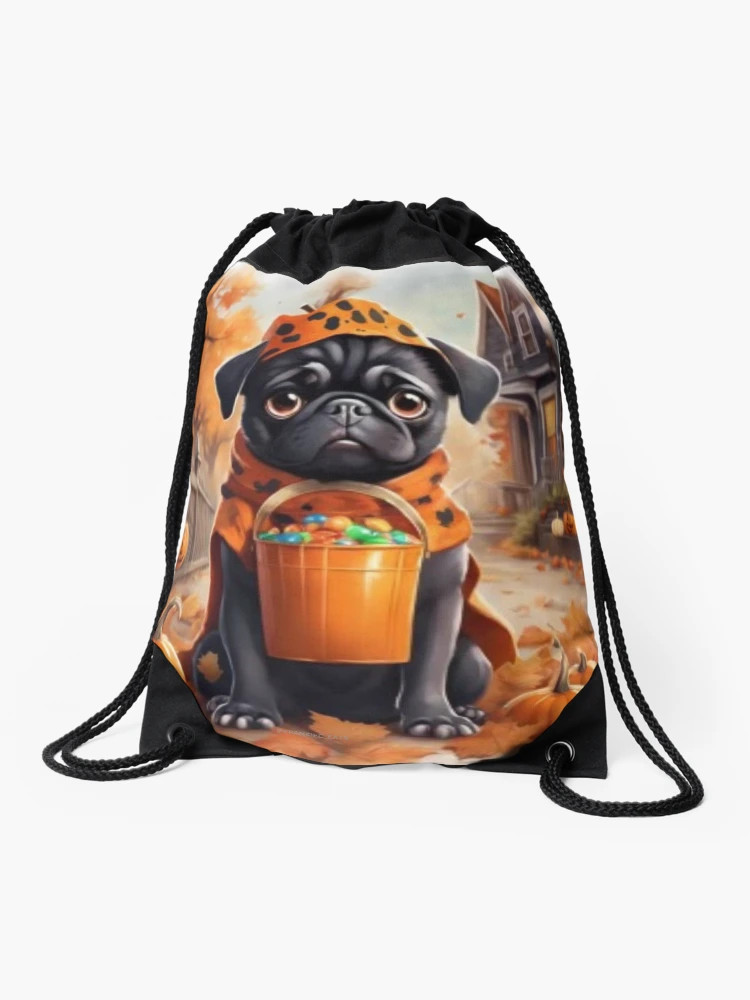 Halloween Pug Drawstring Bag | Redbubble (US)