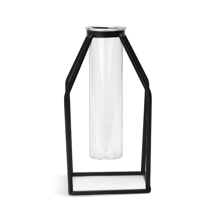 DEMDACO Small Black Geometric Vase 8 x 4 - Black | Target